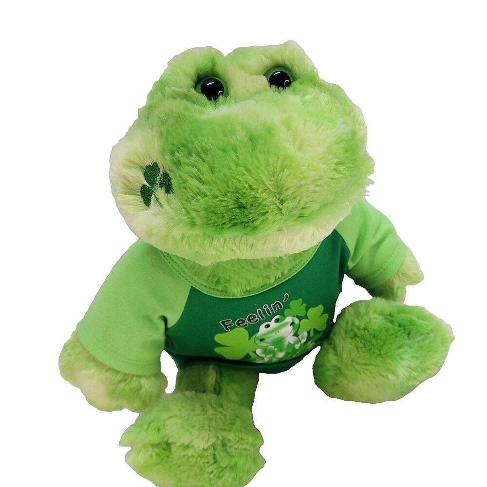Build A‎ Bear Clover Frog Plush Vtg Tag Feelin Green Tye Dye St Pattys Patricks
